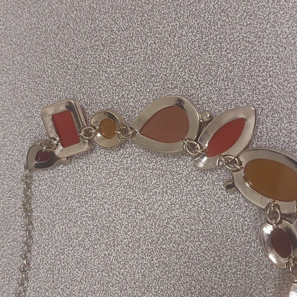 Premier Designs Poppy Multi Color Silvertone Statement Necklace - Picture 14 of 16